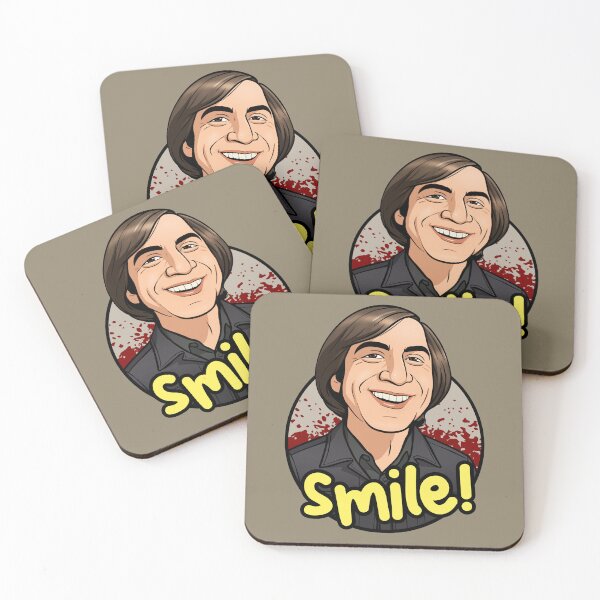 Item preview, Anton Chigurh Smiling (Bloody Background) designed and sold by muskitt.