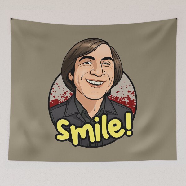 Item preview, Anton Chigurh Smiling (Bloody Background) designed and sold by muskitt.