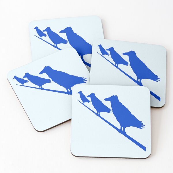 Item preview, 3 ravens sitting cable rope three friends crew fun designed and sold by shirt-o-mat.