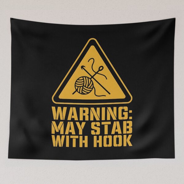Item preview, WARNING: May Stab With Hook Crochet Mom designed and sold by DomTeesHaven.