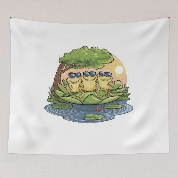 Item preview, Funny Cool Treefrogs On Sunset designed and sold by Tomci0.