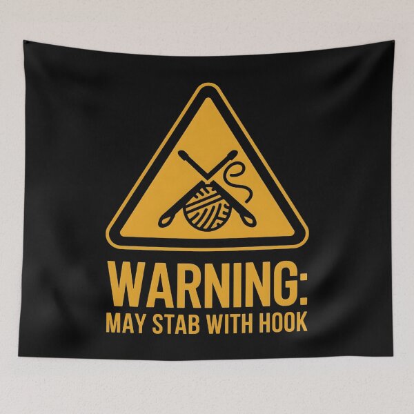 Item preview, WARNING: May Stab With Hook Crochet Mom designed and sold by DomTeesHaven.