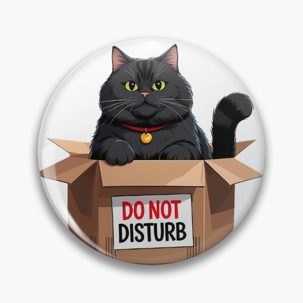 Item preview, Cute Cubby Cat in a box - Do Not Disturb designed and sold by EnigmaVoid.