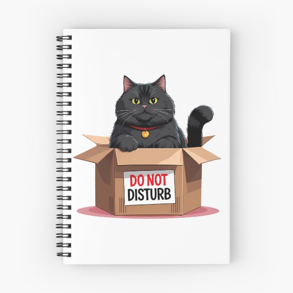 Item preview, Cute Cubby Cat in a box - Do Not Disturb designed and sold by EnigmaVoid.