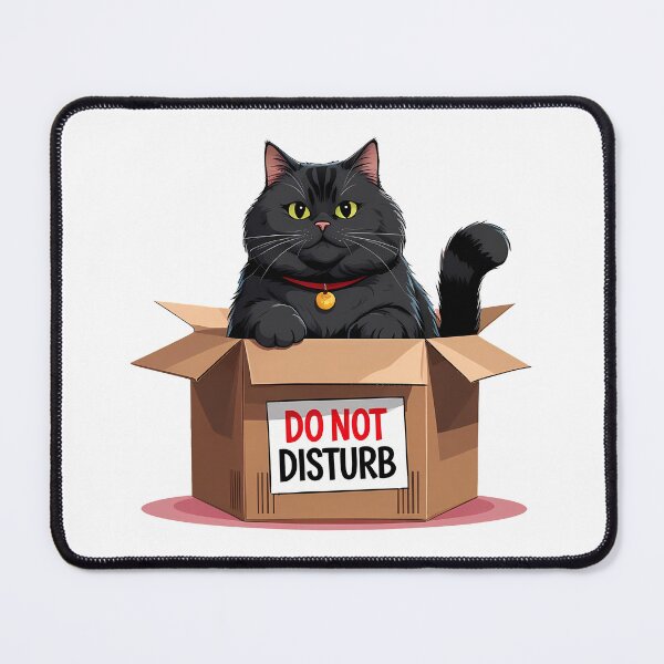 Item preview, Cute Cubby Cat in a box - Do Not Disturb designed and sold by EnigmaVoid.
