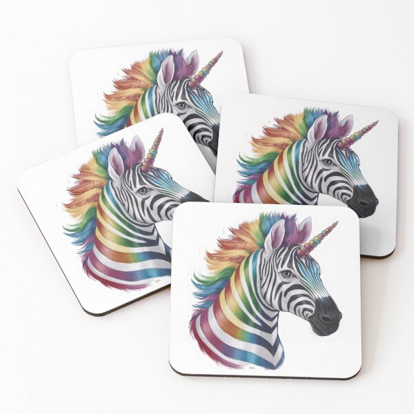 Item preview, RAINBOW  ZEBRA UNICORN designed and sold by Tomci0.