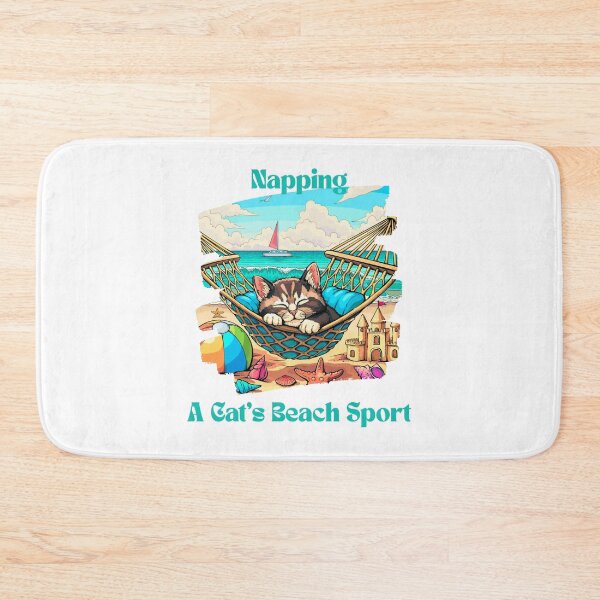 Item preview, Napping - A cats beach sport designed and sold by MooreGifts.