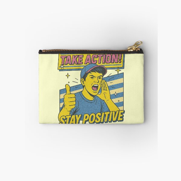 Item preview, Take Action Stay Positive - Retro Shout designed and sold by zzz888.