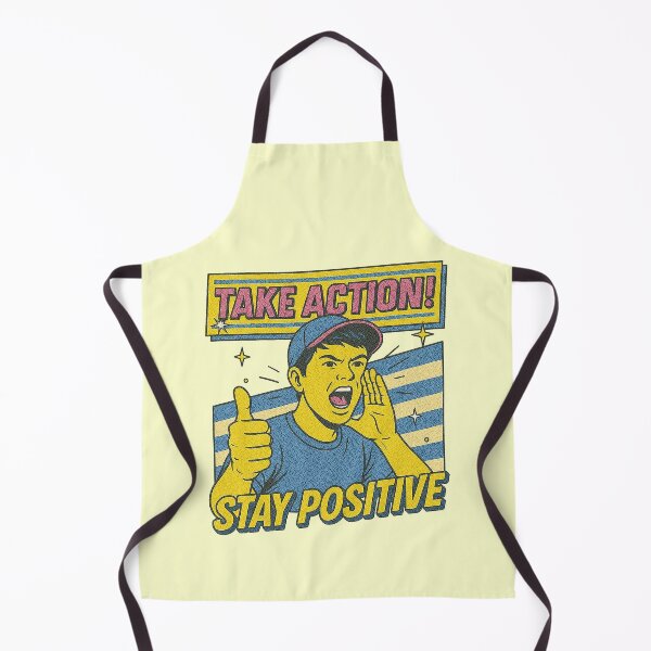 Item preview, Take Action Stay Positive - Retro Shout designed and sold by zzz888.