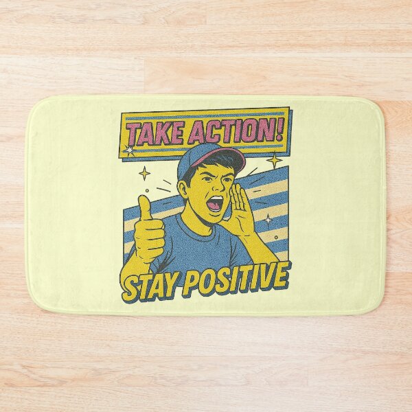 Item preview, Take Action Stay Positive - Retro Shout designed and sold by zzz888.