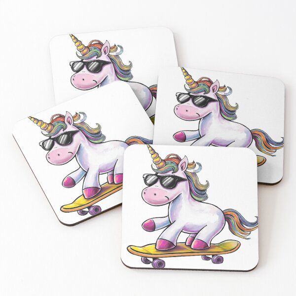 Item preview, COOL FUNNY UNICORN SKATEBOARD designed and sold by Tomci0.