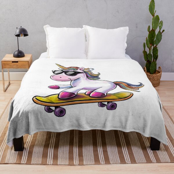 Item preview, COOL FUNNY UNICORN SKATEBOARD designed and sold by Tomci0.