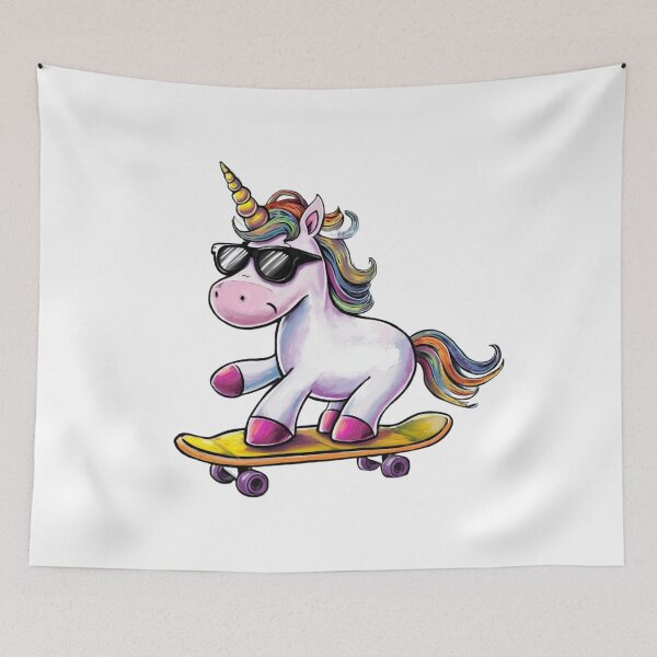 Item preview, COOL FUNNY UNICORN SKATEBOARD designed and sold by Tomci0.