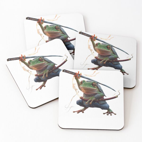 Item preview, NINJA FROG WITH KATANA designed and sold by Tomci0.