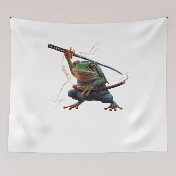 Item preview, NINJA FROG WITH KATANA designed and sold by Tomci0.