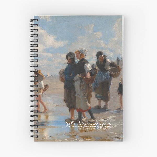 Item preview, En route pour la pêche  by John Singer Sargent . National Gallery of Art . Art museum gifts, artsy journal, art stickers, art mugs and art tote bags designed and sold by WeareSublime.