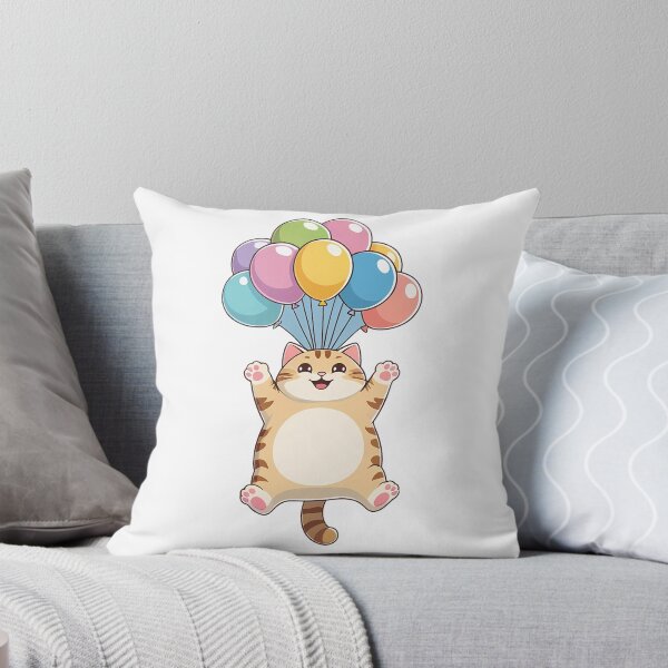 Item preview, Cubby Cat floating with balloons designed and sold by EnigmaVoid.