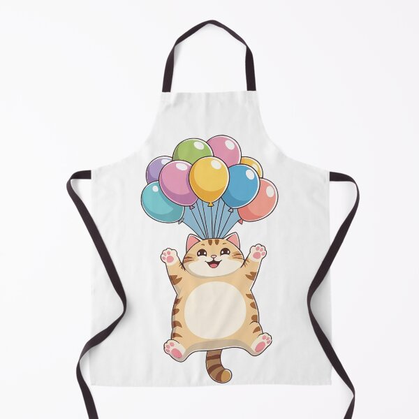 Item preview, Cubby Cat floating with balloons designed and sold by EnigmaVoid.