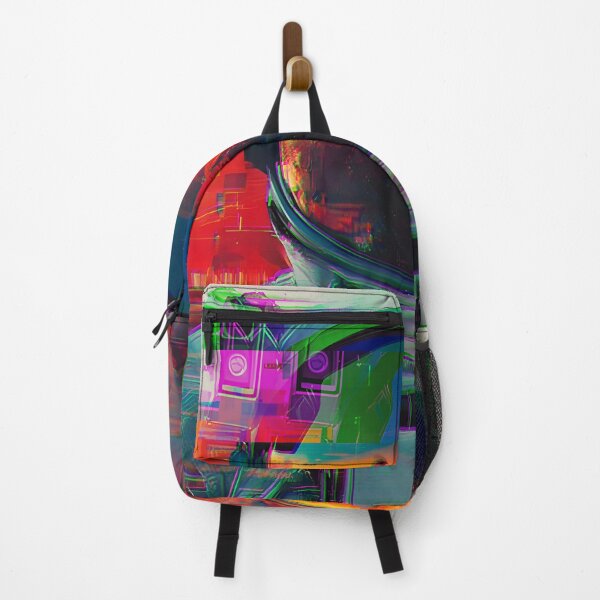 Item preview, Glitch Art Astronaut – Neon Space Explorer designed and sold by GL!TCH LAB.