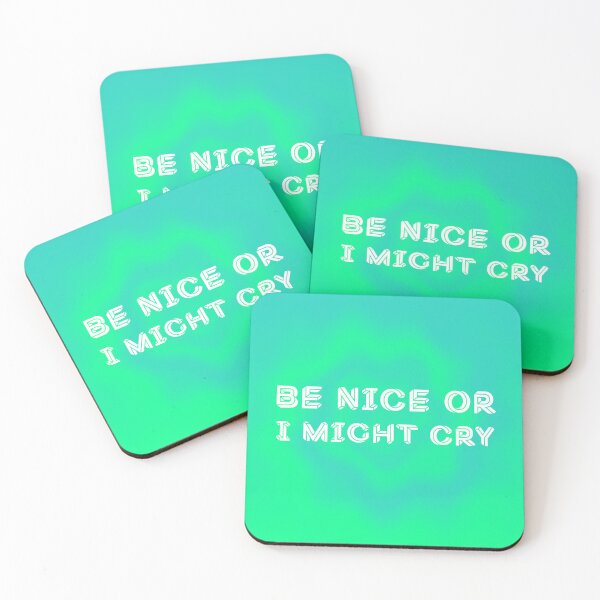 Item preview, Be Nice or I Might Cry - Green Swirl designed and sold by sillyjess.