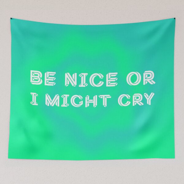 Item preview, Be Nice or I Might Cry - Green Swirl designed and sold by sillyjess.