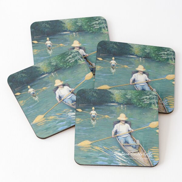 Item preview, Skiffs by Gustave Caillebotte . 1877 . National Gallery of Art . Art museum gifts, artsy journal, art stickers, art mugs and art tote bags designed and sold by WeareSublime.