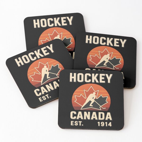 Item preview, Hockey Canada EST. 1914 – Retro White on Black Heritage T-Shirt designed and sold by WAUZ.