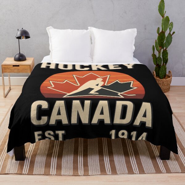 Item preview, Hockey Canada EST. 1914 – Retro White on Black Heritage T-Shirt designed and sold by WAUZ.