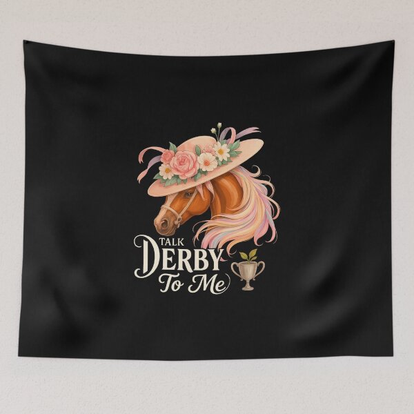 Item preview, Talk Derby to Me Funny Floral Horse Racing designed and sold by Alex Songs.