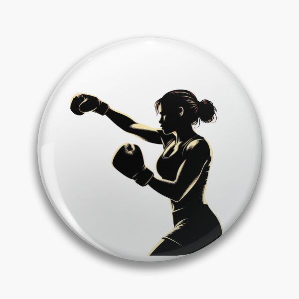 Item preview, Dynamic Boxer Silhouette Art - Bold Fighting Spirit Illustration designed and sold by HustleBossLady247.