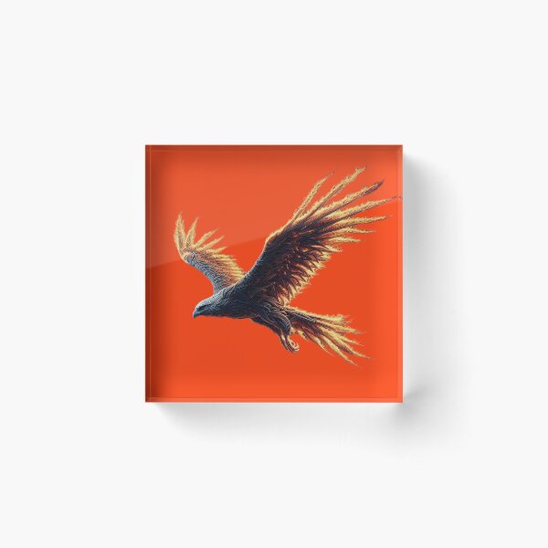 Aperçu de l'œuvre Faucon de l'élément feu créée et vendue par Animals - WildSpirit.