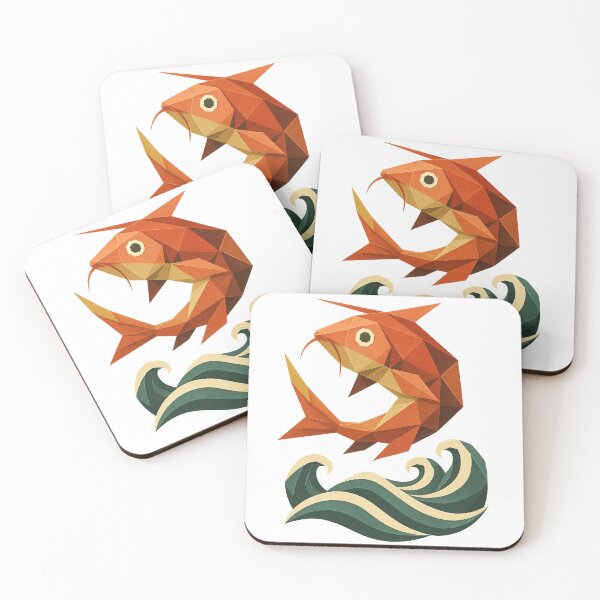 Artikelvorschau, Origami-Koi-Welle entworfen und verkauft von IllustrifyArts.