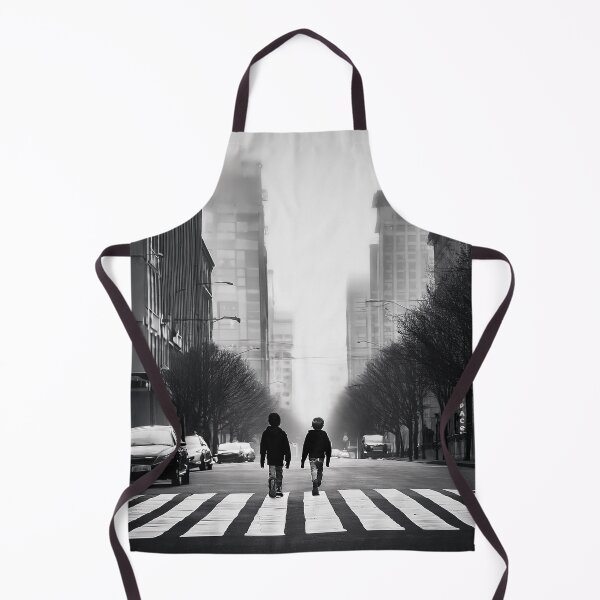 Item preview, Blurry Silhouettes of Friendship – Black and White Street Scene - dePace' designed and sold by mrpropcake.