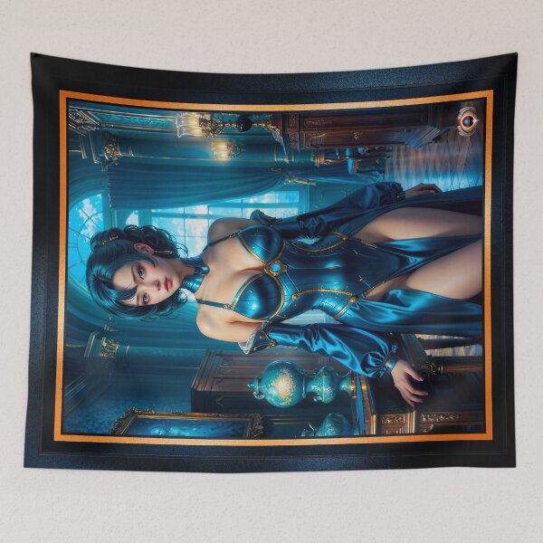 Item preview, A Stunning Anime Baroque Style Portrait Of Cosima Vesna Striking AI Concept Art by Xzendor7 designed and sold by Xzendor7 Digital Art Creations.