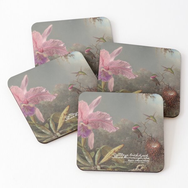 Item preview, Cattleya Orchid and Three Hummingbirds by Martin Johnson Heade . National Gallery of Art . Artsy journal . Art stickers . Art mugs . Art tote bags designed and sold by WeareSublime.