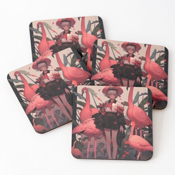 Item preview, Flamingo Shroom Dark Safari designed and sold by SporeandCanvas.