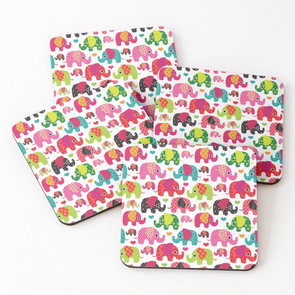 Item preview, Cute Cartoon Love Elephants - Elephant Pattern Print - Multicoloured  designed and sold by Vision-Tees.