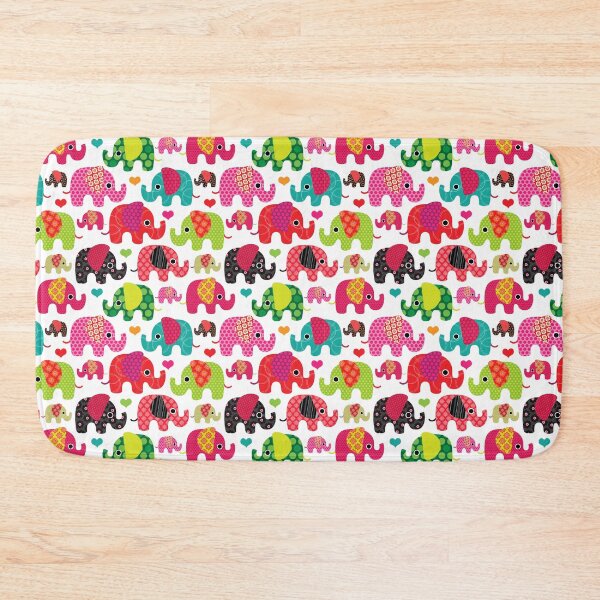 Item preview, Cute Cartoon Love Elephants - Elephant Pattern Print - Multicoloured  designed and sold by Vision-Tees.