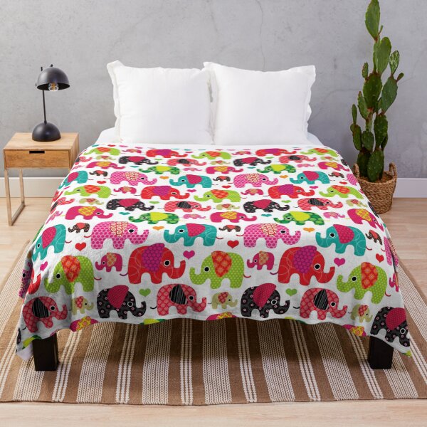 Item preview, Cute Cartoon Love Elephants - Elephant Pattern Print - Multicoloured designed and sold by Vision-Tees.