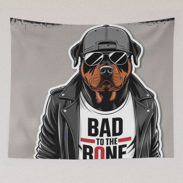 Item preview, Rottweiler Fans Club | Rugged and Urban Design | “Bad to the Bone” T-shirt designed and sold by All Creative Designer.