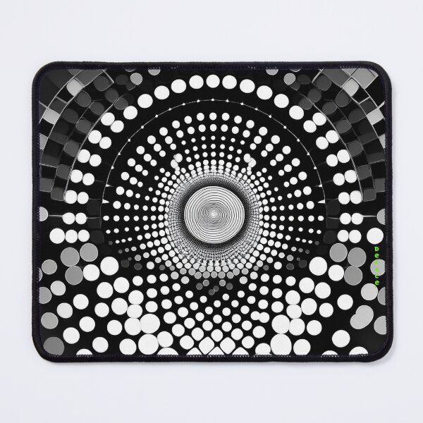 Item preview, Monochrome Mind Maze – Abstract Illusion in Dots and Squares - dePace' designed and sold by mrpropcake.
