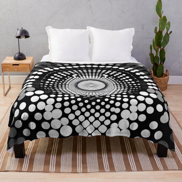 Item preview, Monochrome Mind Maze – Abstract Illusion in Dots and Squares - dePace' designed and sold by mrpropcake.