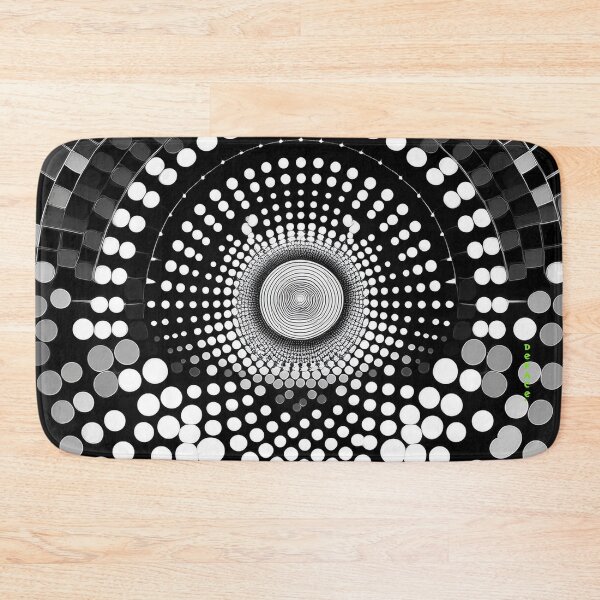Item preview, Monochrome Mind Maze – Abstract Illusion in Dots and Squares - dePace' designed and sold by mrpropcake.