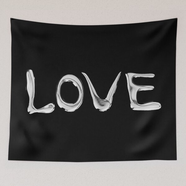 Item preview, Liquid Metal LOVE Typography designed and sold by zzz888.
