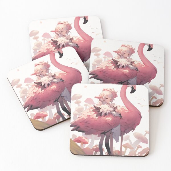 Item preview, Flamingo Shroom Garden Guardian designed and sold by SporeandCanvas.
