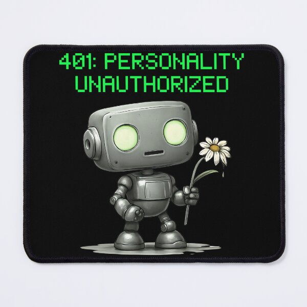 Item preview, 401 Personality Unauthorized – Retro Tech Robot Design designed and sold by Honominu.