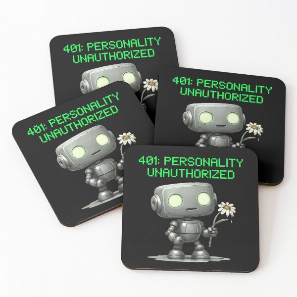 Item preview, 401 Personality Unauthorized – Retro Tech Robot Design designed and sold by Honominu.