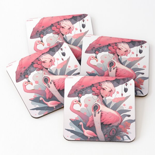Item preview, Flamingo Shroom Mech Muse designed and sold by SporeandCanvas.