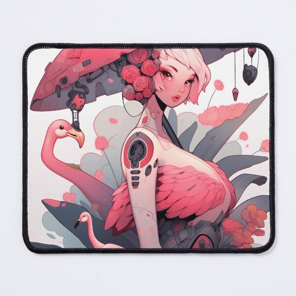 Item preview, Flamingo Shroom Mech Muse designed and sold by SporeandCanvas.