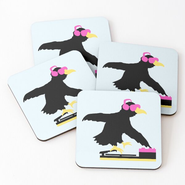 Item preview, Crow DJ Club listening music sunglasses headphone designed and sold by shirt-o-mat.